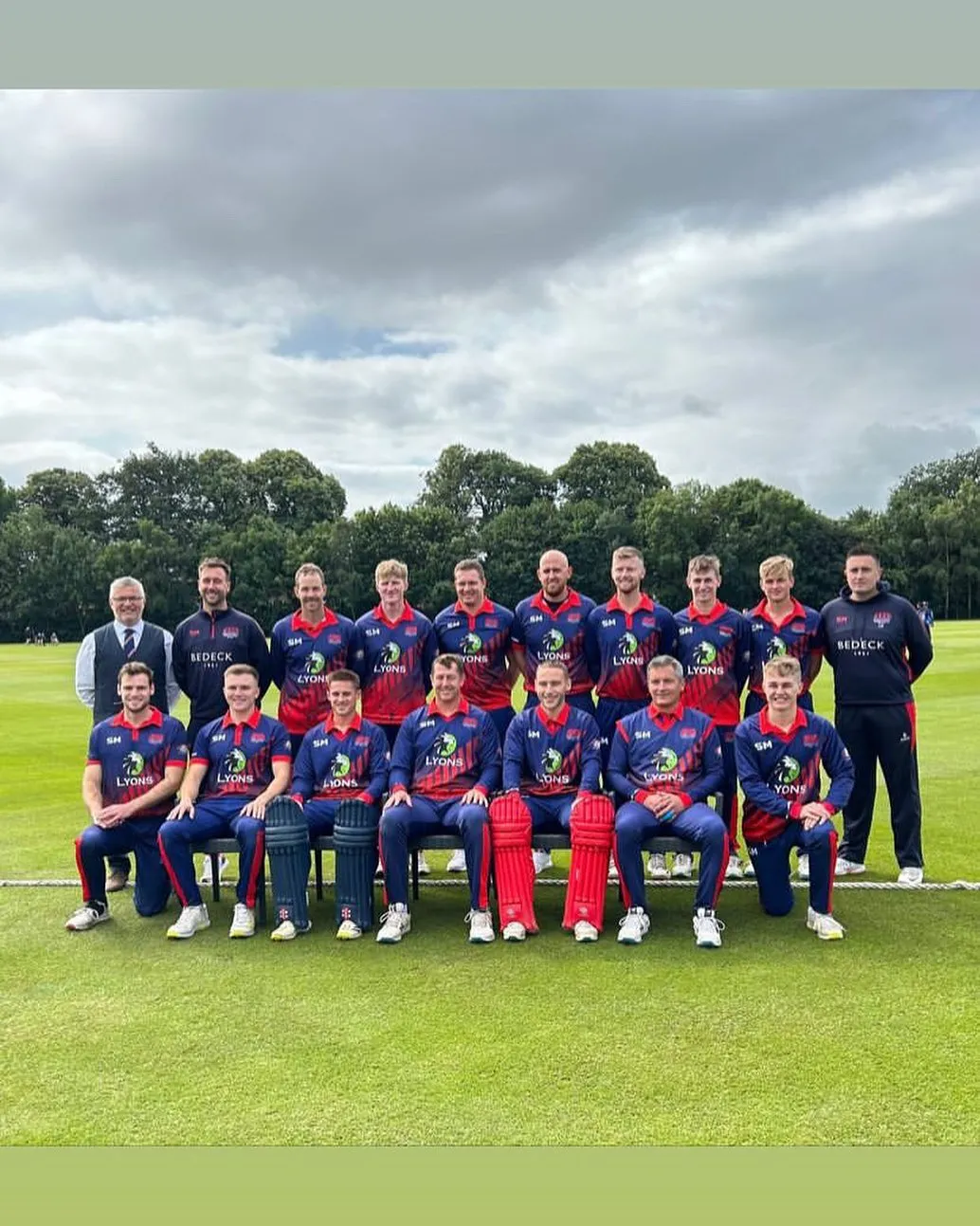 Waringstown Cricket Club youth team group photo on the cricket pitch